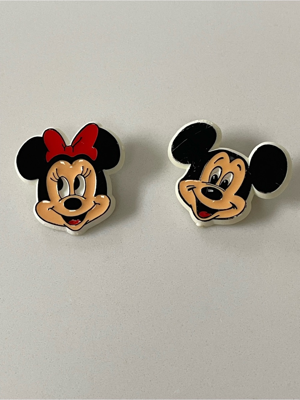 Vintage 1980s Disney Mickey Mouse and Minnie Mouse Pins (Lot of 2)